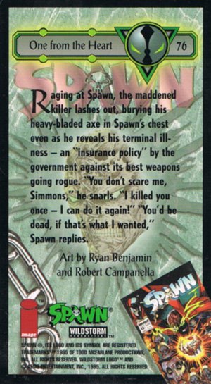 Image/Wildstorm Spawn Base Card 76 One from the Heart