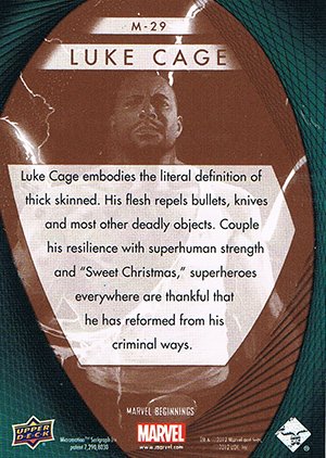 Upper Deck Marvel Beginnings Series II Marvel Prime Micromotion Card M-29 Luke Cage
