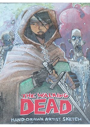 Cryptozoic The Walking Dead Comic Book Sketch Card  Jeremy Treece