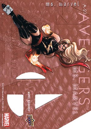 Upper Deck Marvel Beginnings Series II Die-Cut Avengers Card A-27 Ms. Marvel