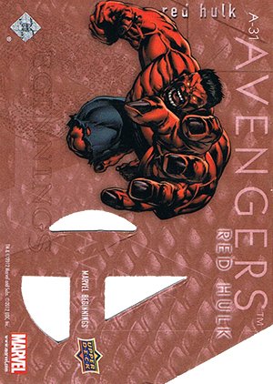 Upper Deck Marvel Beginnings Series II Die-Cut Avengers Card A-31 Red Hulk