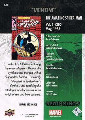 Upper Deck Marvel Beginnings Series II Break Through Card B-77 The Amazing Spider-Man #300