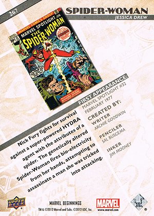 Upper Deck Marvel Beginnings Series II Base Card 267 Spider-Woman