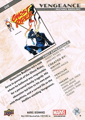 Upper Deck Marvel Beginnings Series II Base Card 268 Vengeance