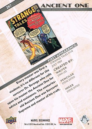 Upper Deck Marvel Beginnings Series II Base Card 287 Ancient One