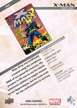 Upper Deck Marvel Beginnings Series II Base Card 314 X-Man