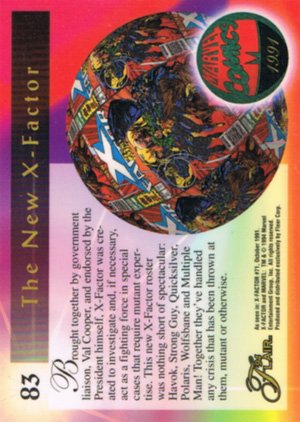 Fleer Marvel Annual Flair '94 Base Card 83 X-Factor