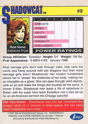 Impel Marvel Universe II Base Card 9 Shadowcat
