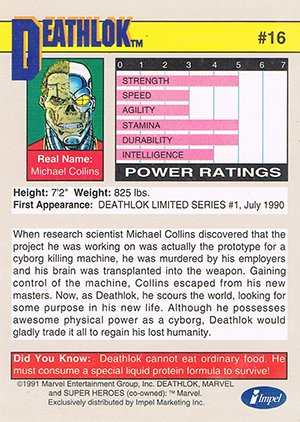 Impel Marvel Universe II Base Card 16 Deathlok