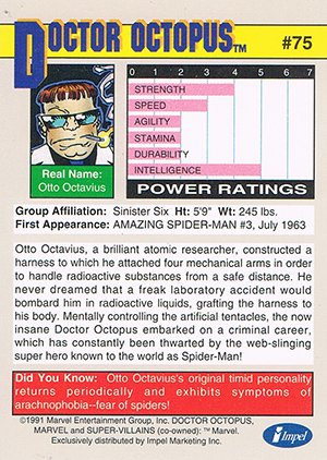 Impel Marvel Universe II Base Card 75 Doctor Octopus
