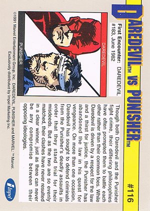 Impel Marvel Universe II Base Card 116 Daredevil vs. Punisher