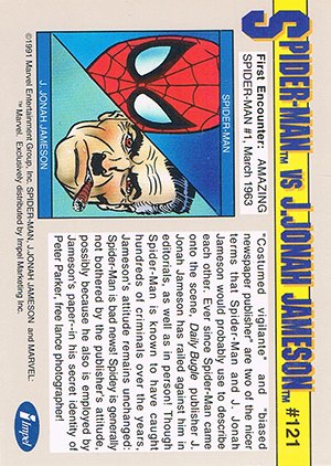 Impel Marvel Universe II Base Card 121 Spider-Man vs. J. Jonah Jameson