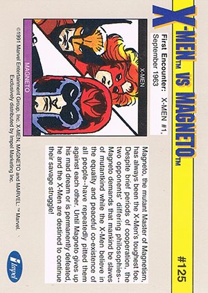 Impel Marvel Universe II Base Card 125 X-Men vs. Magneto