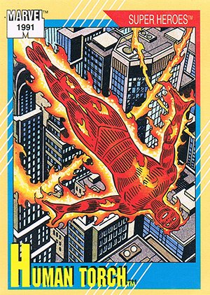 Impel Marvel Universe II Base Card 10 Human Torch