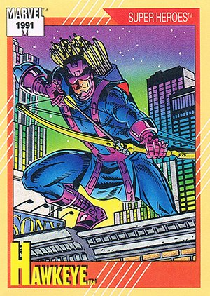 Impel Marvel Universe II Base Card 20 Hawkeye