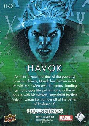 Upper Deck Marvel Beginnings Series II Holograms H-63 Havok