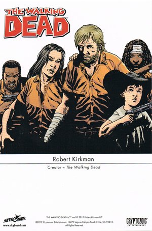 Cryptozoic The Walking Dead Comic Book   Robert Kirkman Signing Card