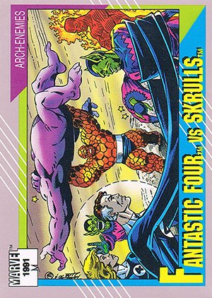 Impel Marvel Universe II Base Card 92 Fantastic Four vs. Skrulls