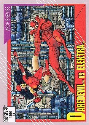 Impel Marvel Universe II Base Card 95 Daredevil vs. Elektra