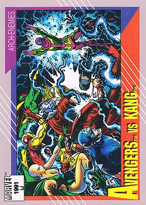 Impel Marvel Universe II Base Card 96 Avengers vs. Kang