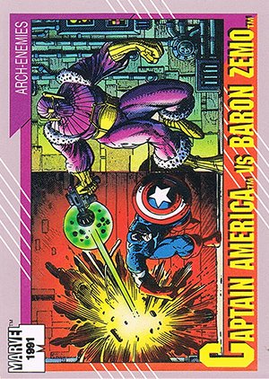 Impel Marvel Universe II Base Card 99 Captain America vs. Baron Zemo