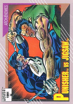 Impel Marvel Universe II Base Card 100 Punisher vs. Jigsaw