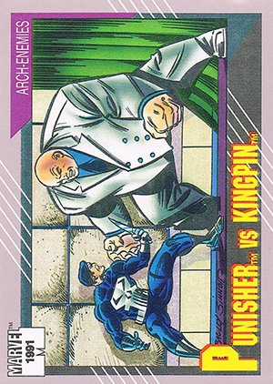 Impel Marvel Universe II Base Card 102 Punisher vs. Kingpin