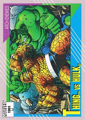 Impel Marvel Universe II Base Card 103 Thing vs. Hulk