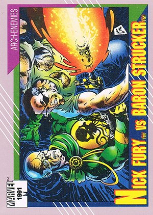 Impel Marvel Universe II Base Card 111 Nick Fury vs. Baron Strucker