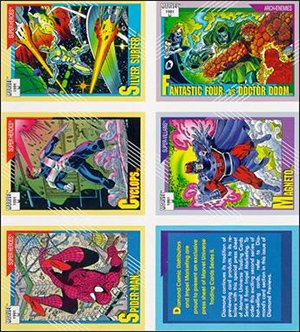 Impel Marvel Universe II Uncut Sheets  6-card (1, 51, 45, 57, 124)