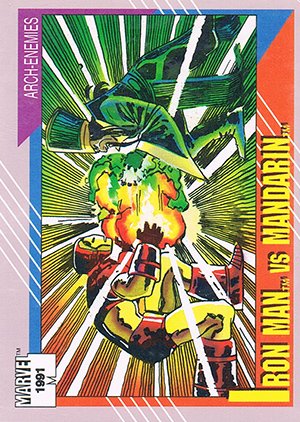 Impel Marvel Universe II Base Card 118 Iron Man vs. Mandarin