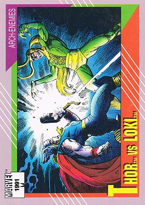 Impel Marvel Universe II Base Card 120 Thor vs. Loki