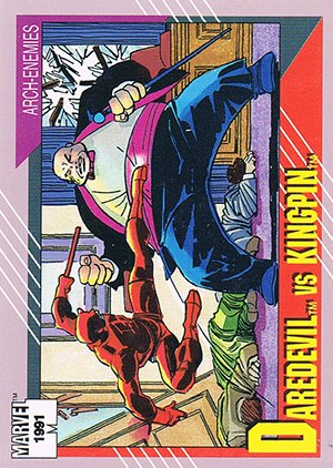 Impel Marvel Universe II Base Card 126 Daredevil vs. Kingpin