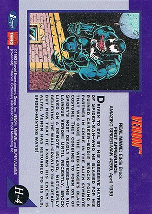 Impel Marvel Universe III Hologram Card H-4 Venom