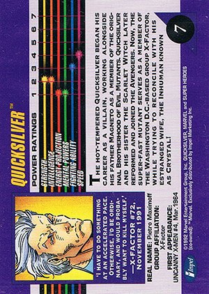 Impel Marvel Universe III Base Card 7 Quicksilver