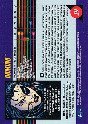 Impel Marvel Universe III Base Card 19 Domino