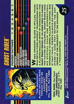 Impel Marvel Universe III Base Card 25 Ghost Rider