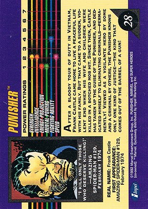 Impel Marvel Universe III Base Card 28 Punisher
