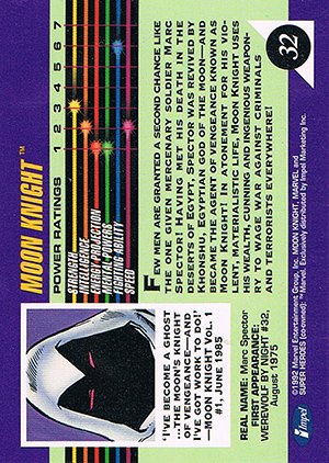 Impel Marvel Universe III Base Card 32 Moon Knight