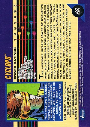 Impel Marvel Universe III Base Card 68 Cyclops