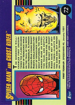 Impel Marvel Universe III Base Card 72 Spider-Man and Ghost Rider