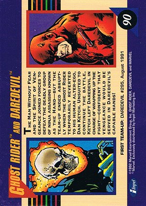 Impel Marvel Universe III Base Card 90 Ghost Rider and Daredevil