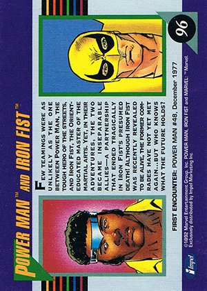 Impel Marvel Universe III Base Card 96 Power Man and Iron Fist