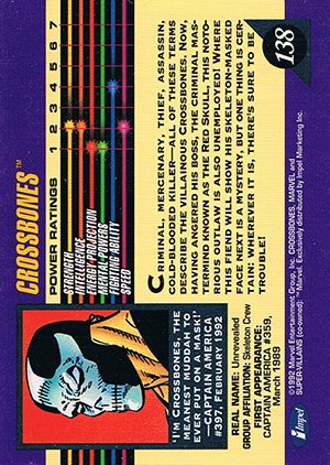 Impel Marvel Universe III Base Card 138 Crossbones