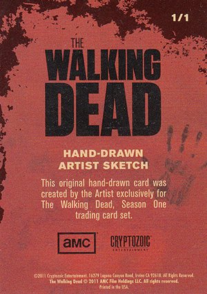 Cryptozoic The Walking Dead Sketch Card  Edward Cherniga