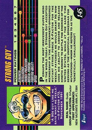 Impel Marvel Universe III Base Card 145 Strong Guy