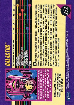 Impel Marvel Universe III Base Card 151 Galactus
