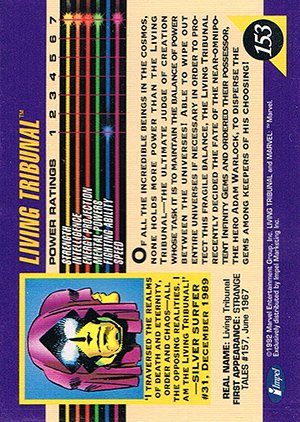 Impel Marvel Universe III Base Card 153 Living Tribunal