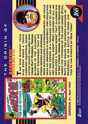 Impel Marvel Universe III Base Card 168 Daredevil