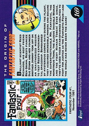 Impel Marvel Universe III Base Card 169 Fantastic Four